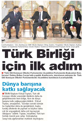 “Yeni Şafak”, 22 noyabr 2008-ci il